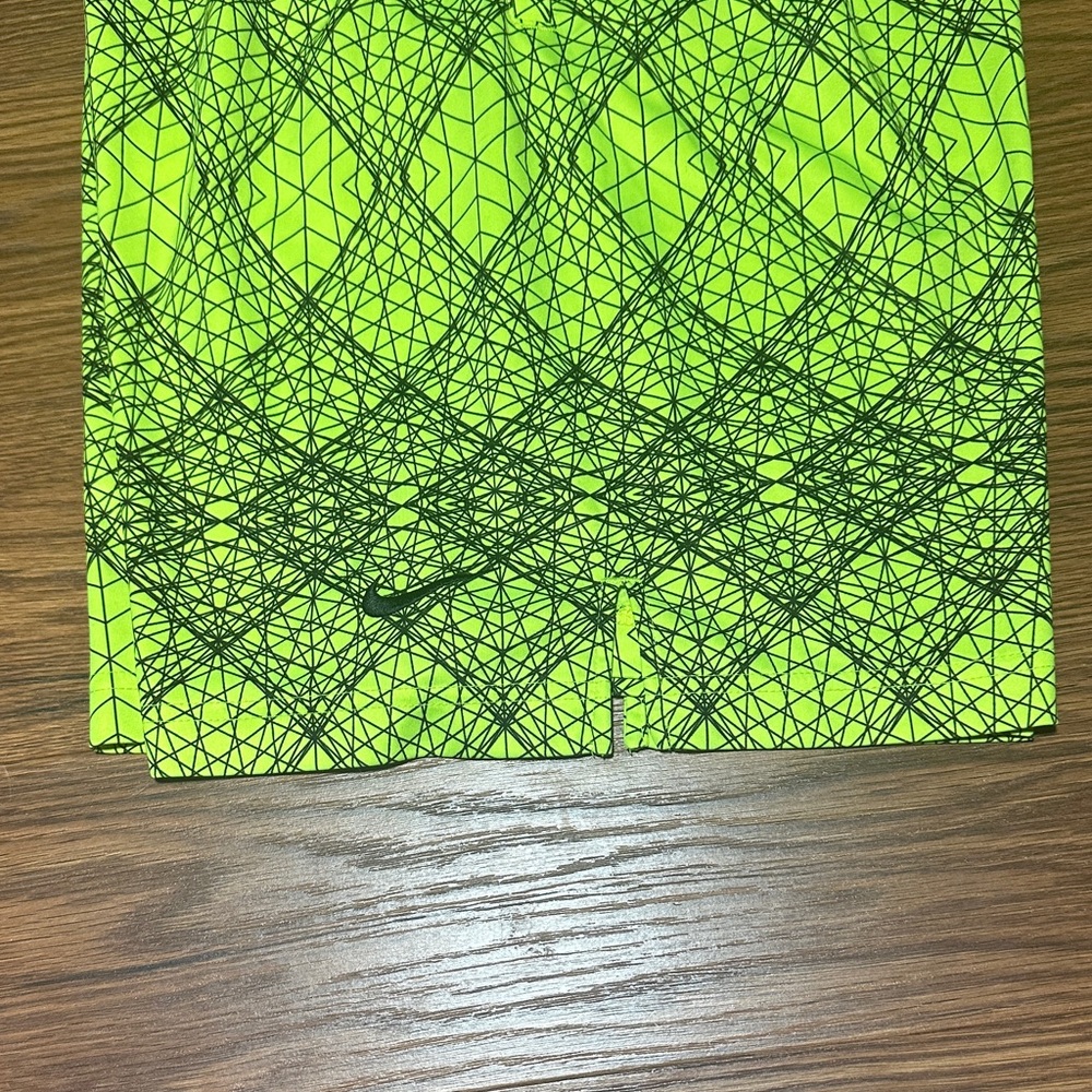 Nike Dri-FIT Neon Green Geometric Athletic Shorts Size Large - Picture 7 of 7